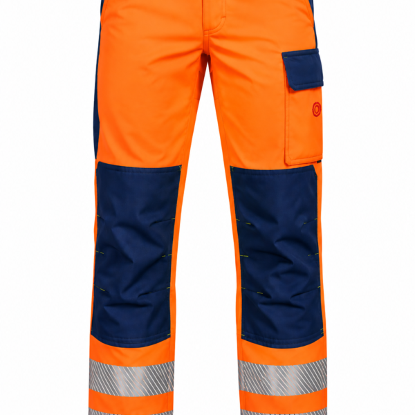 Pantalon haute visibilité Orange/Bleu avec bandes