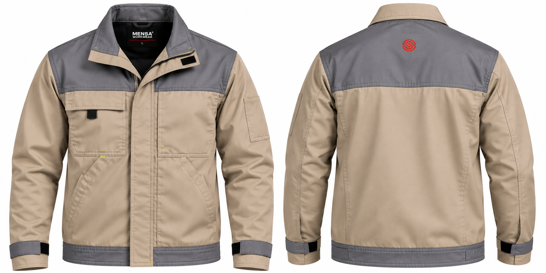 Veste bicolore Beige/Gris Serge 200