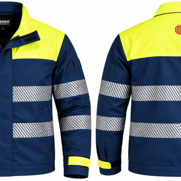 Veste haute visibilité Jaune/Bleu avec bandes