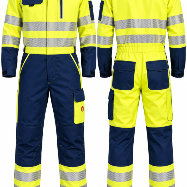Combinaison haute visibilité Jaune/Bleu avec bandes